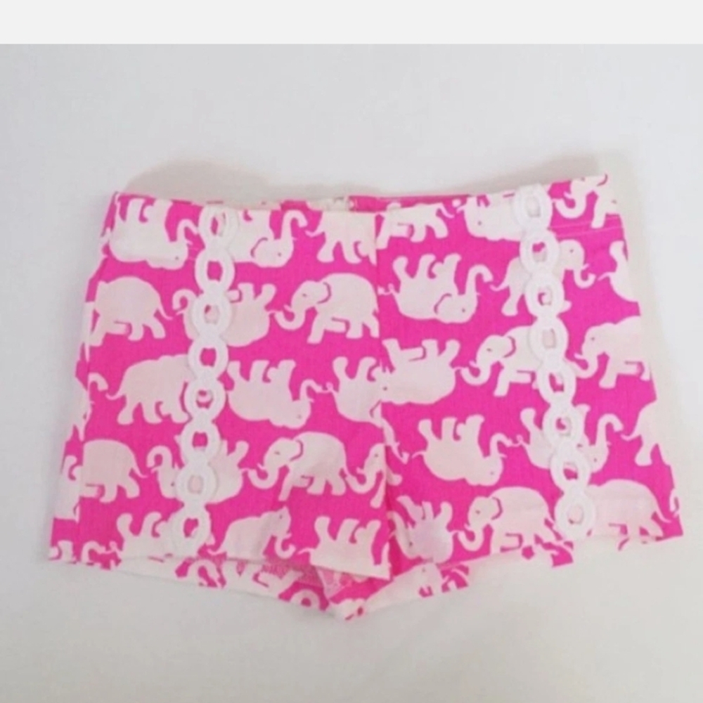 Lilly Pulitzer Pink Elephant Print Shorts